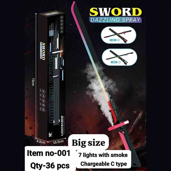 Sword Dazzling Spray Light Saber Toy - Wholesale Toys India