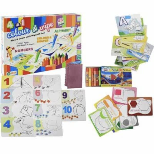 Number colour and wipes - Wholesale Toys India