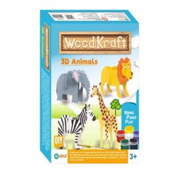 Wood kraft 3d animals - Wholesale Toys India
