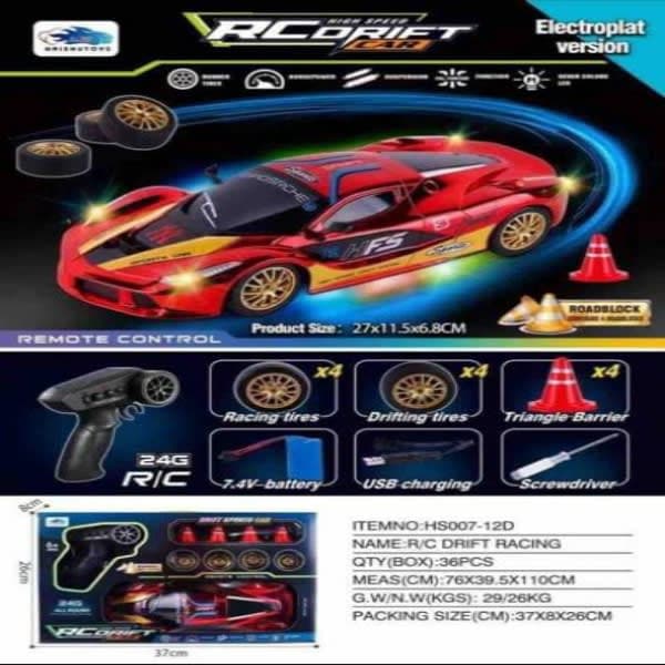 Rc drifting racing car extra tyre with speed control  - Wholesale Toys India
