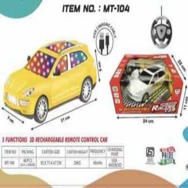 R/C DREAM CAR 3D RECHARGEABLE 5 FUNCTION - Wholesale Toys India