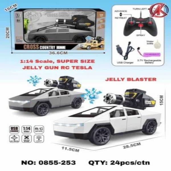 R/C TEXLA CAR WITH JELLY BLASTER RECHARGEABLE - Wholesale Toys India