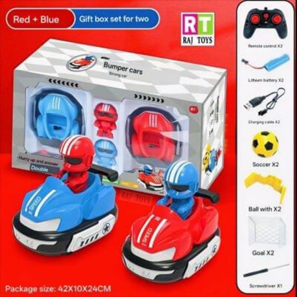 R/C BUMPER FOOTBALL CAR 2 PLAYER RECHARGEABLE - Wholesale Toys & Return Gifts India