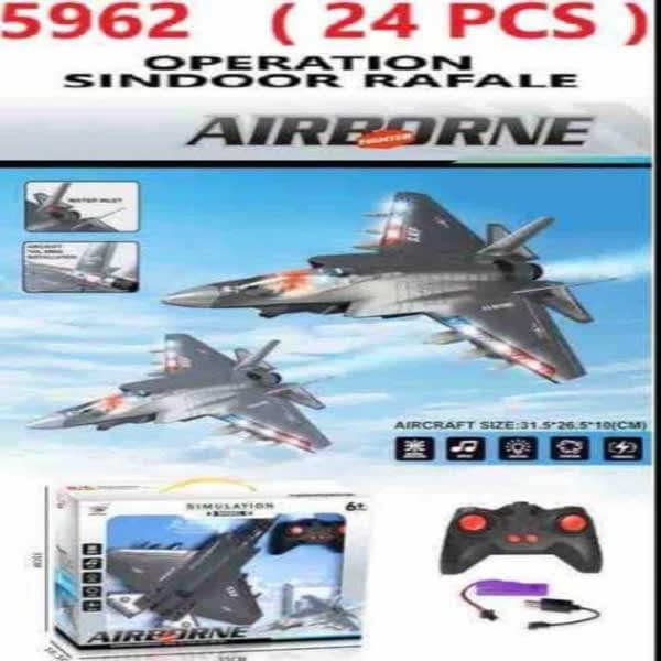 R/C AIRPLANE OPERATION SINDOR RAFALE SMOKE & RECHARGEABLE ( VIDEO ) - Wholesale Toys India
