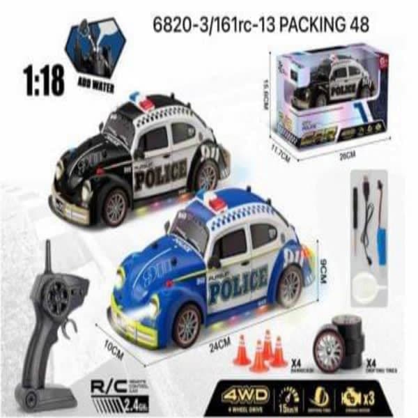 R/C DRIFT POLICE CAR HIGH SPEED WITH SMOKE CHARGEABLE ( VIDEO ) - Wholesale Toys India