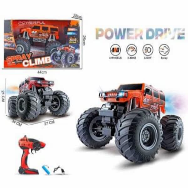 R/C SPRAY CLIMB POWER DRIVE SMOKE & CHARGEABLE - Wholesale Toys India