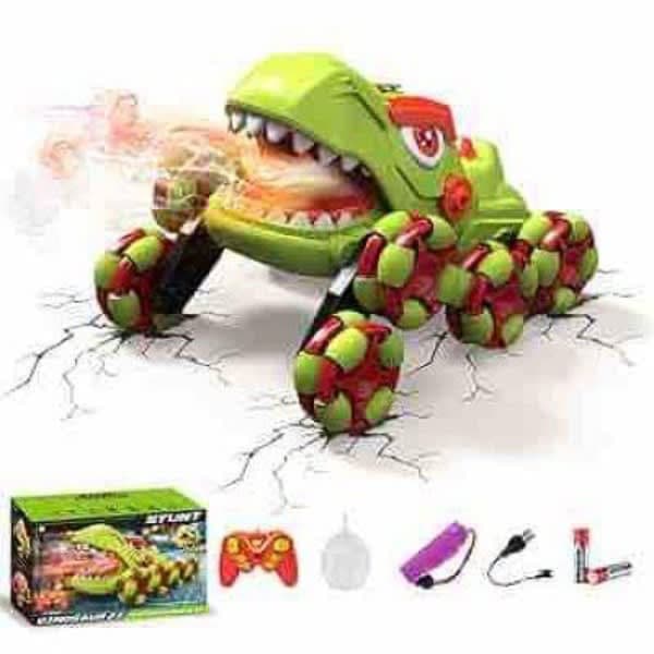 R/C STUNT DINOSAUR 8 WHEEL LAZER CAR SMOKE CH - Wholesale Toys India