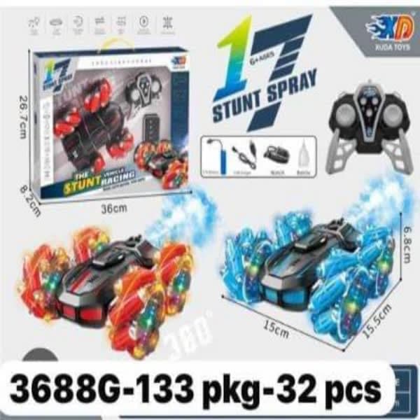 R/C DRIFT STUNT RACING CAR LIGHT MUSIC SMOKE & HAND SENSOR CHARGEABLE - Wholesale Toys India