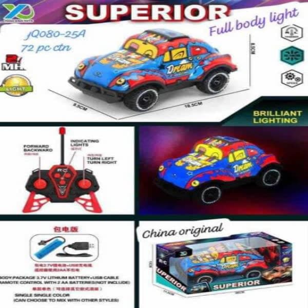 R/C SUPERIOR CAR WITH FULL BODY LIGHT CHARGEABLE - Wholesale Toys India