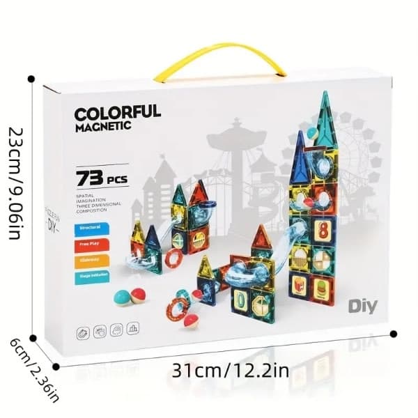 73 pc rolling magna tiles blocks  - Wholesale Toys India