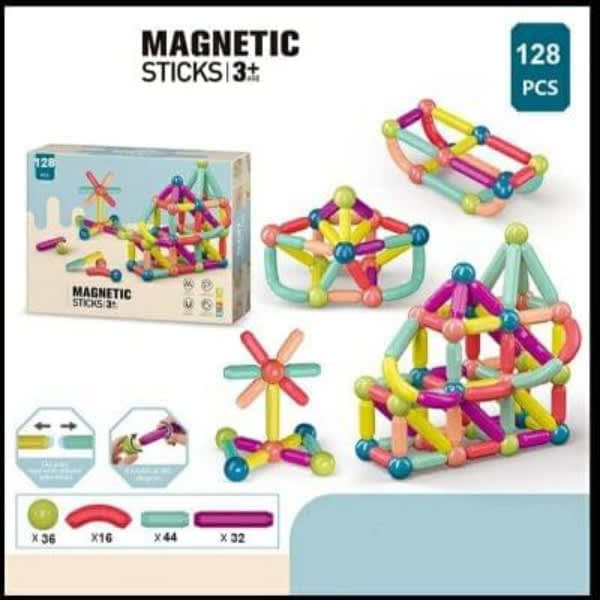 128 pc magnetic stick - Wholesale Toys India