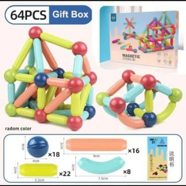 64 pc magnetic stick  - Wholesale Toys India
