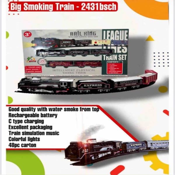 RAIL KING TRAIN SMOKE & RECHARGEABLE - Wholesale Toys India