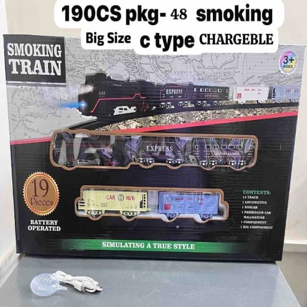 BLACK TRAIN SMOKE BIG CHARGEABLE - Wholesale Toys India
