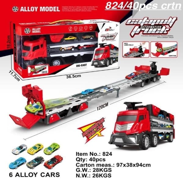 RED CATAPULT TRUCK  - Wholesale Toys India