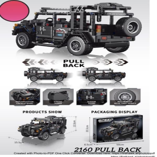 PULL BACK JEEP LEGO BLOCK - Wholesale Toys India