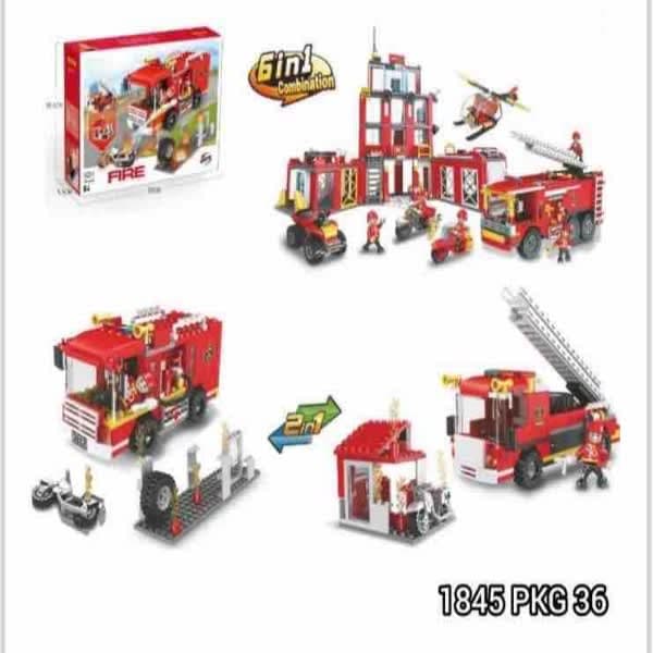 LEGI FIRE & RESCUE BLOCK WITH WATER FUNCTION 184+ PCS - Wholesale Toys India