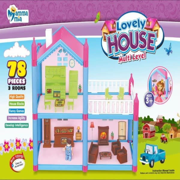 Doll house 78 pc  - Wholesale Toys India