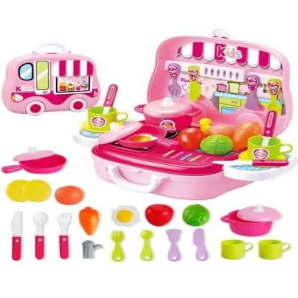 Kitchen set with wheel  - Wholesale Toys India