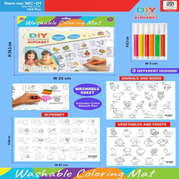 Reusable colouring mat learning mat - Wholesale Toys India