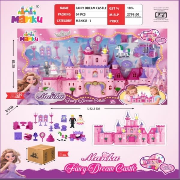 Fairy dream castle doll house  - Wholesale Toys India