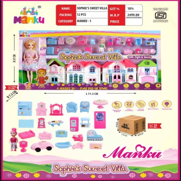 Sophie sweet villa doll house - Wholesale Toys India