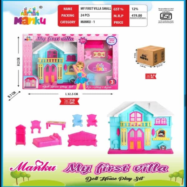 3907 my first villa small doll house - Wholesale Toys India