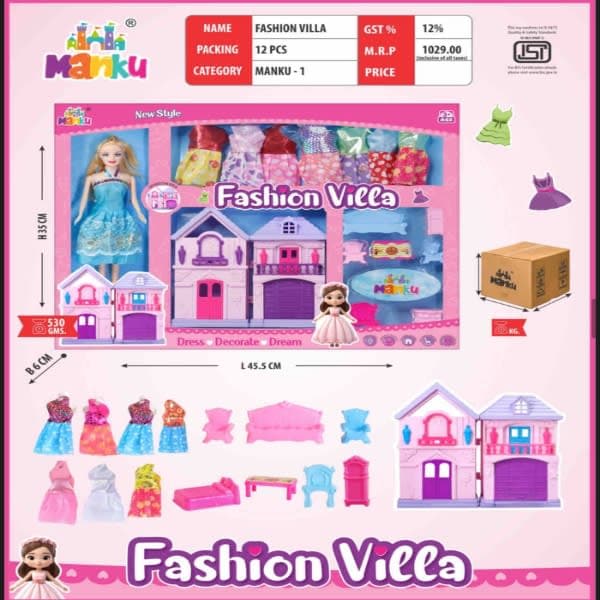 Fashion vill doll house   - Wholesale Toys India