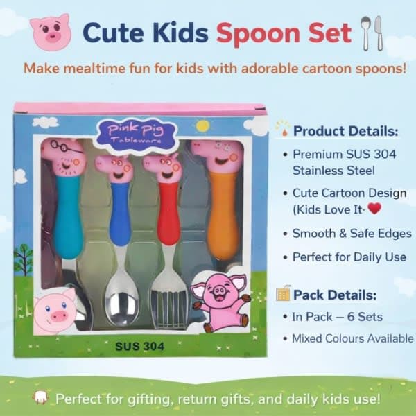 Peppa steel spoon  - Wholesale Toys India