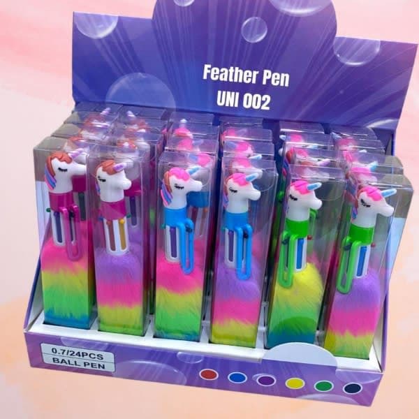 10 in 1 unicorn fur pen  - Wholesale Toys India